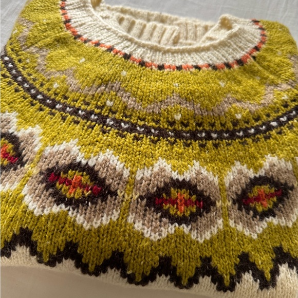 J. Jill Cream and Olive Patterned Sweater - Picture 10 of 10